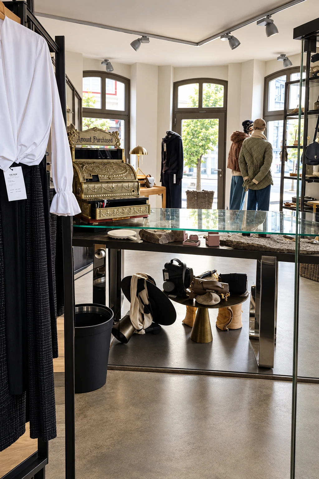 Weite Innenperspektive der Boutique des Fackelgartens